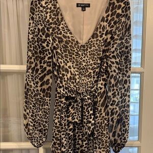 INC Animal Print Long Sleeve Dress size 4